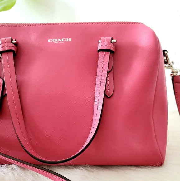 Coach Pink Leather purse satchel purse bag - Picture 3 of 8